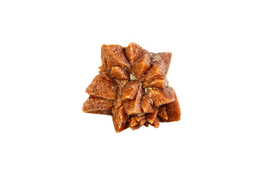 Rare geological specimen of Ikaite isolated on white background. Professional photography of a spiky crystalline formation, ideal for mineral collectors, science exhibits, and catalogs.