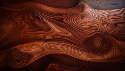 Fototapeta premium smooth dark brown wooden surface with natural grain and knots made with generative ai