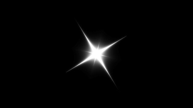 twinkling sparkle stars animation 4k. sparkling glitter star dust trail with magic particle effect, cartoon white doodle shining stars glowing. festive starry sky overlay, alpha channel