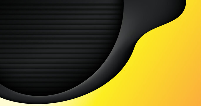Yellow geometric black creative design blue background