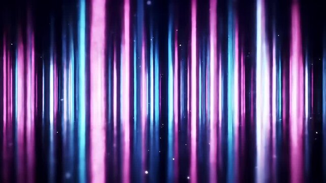 Abstract background with vertical glowing neon lines in blue and pink.
