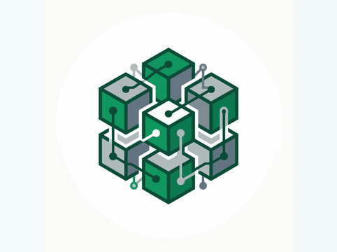 Innovative Networked Cube Structure Abstract Concept Design