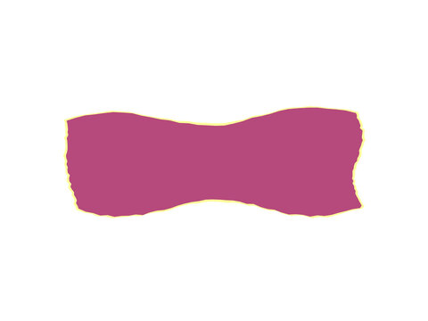 A textured purple fabric swatch with a soft yellow stitched border edge