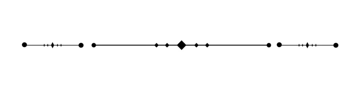 Classic png rule line accent showcasing a central row of five small geometric diamonds