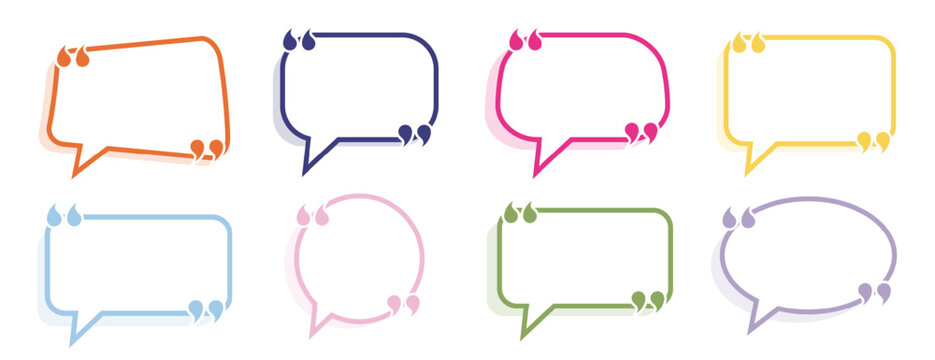 Design layout speech for testimony banner template and creative bubble idea. Web vector icon for background green quotation and graphic website element. Design business concept.