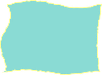 Obraz premium Soft light blue rectangular cushion with a delicate thin yellow border trim