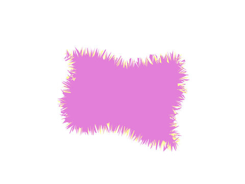A textured rectangular patch featuring vibrant pink fuzzy fiber material