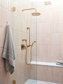 vignette of pink shower