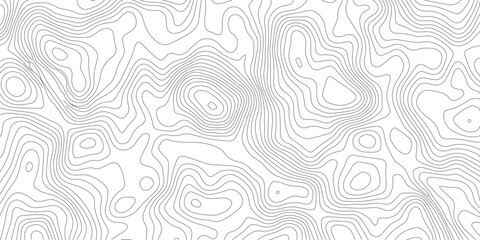 Abstract topographic map contour lines pattern in black and white with topographic abstract geological cartography minimalist background geography © MD