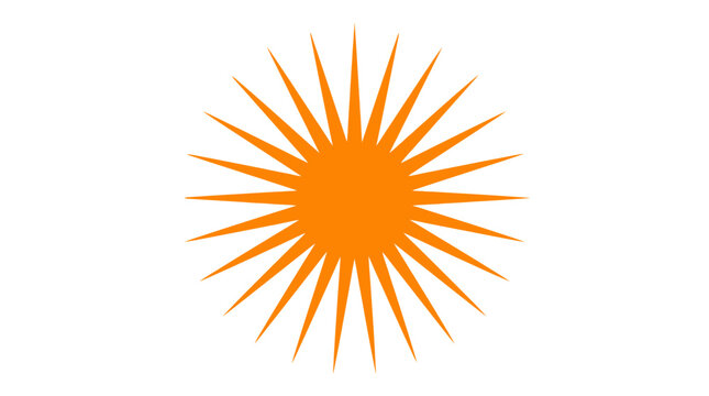 The orange sun rises over a bright landscape with sunshine.