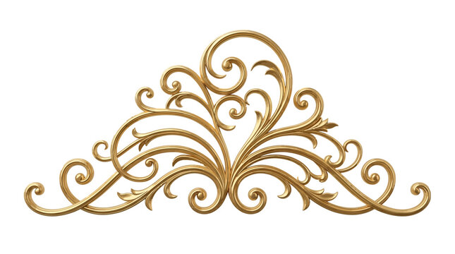 An intricate golden ornamental design element is displayed prominently.