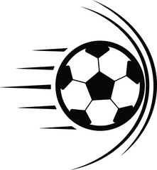 Fototapeta premium Dynamic black and white of a soccer ball in motion.eps