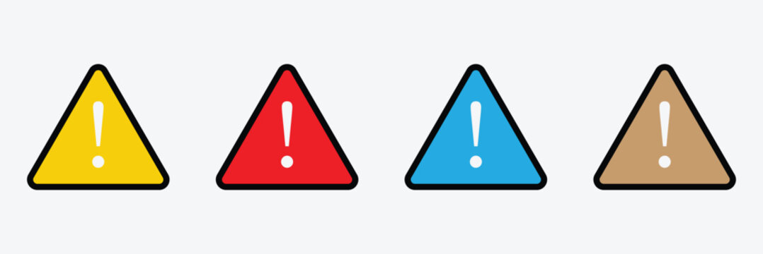 Universal warning triangle. sign for general hazards and dangers. alert for safety precautions. EPS 10 .