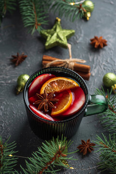 Mulled wine drink for Christmas winter holiday season