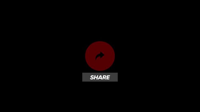 Minimalist share button animation with dynamic color transition