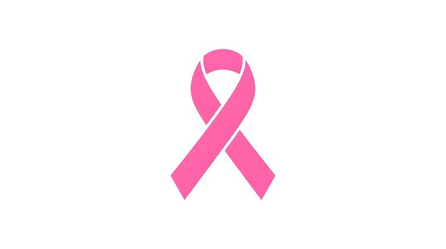 Breast cancer awareness month pink ribbon symbol for support and hope