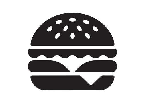 Burger Icon, Vector Illustration