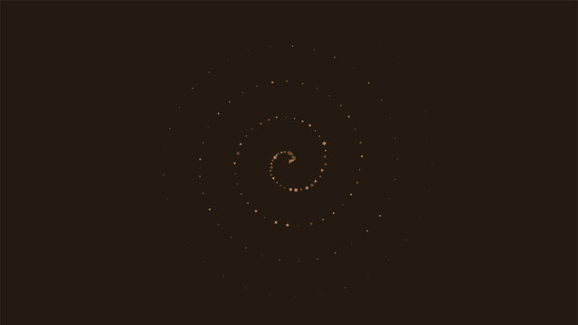 Glowing spiral particles on dark background Vector