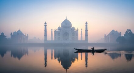 Fototapeta premium Taj Mahal at sunrise.