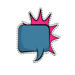 Cartoon comic speech bubble with pink explosion isolated on transparent background transparent background © MorshedBD