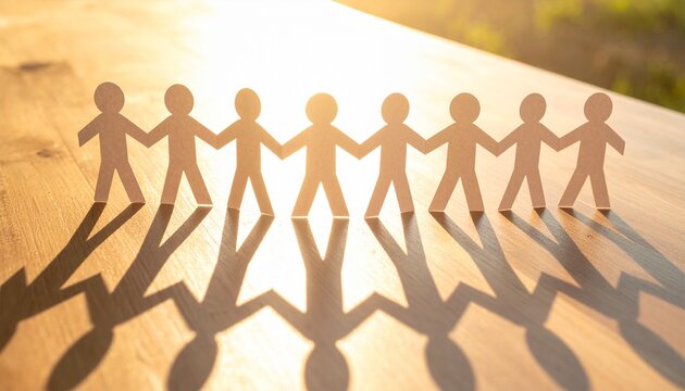 group of people holding hands