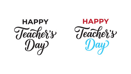 Happy Teachers Day typographic designs for greeting cards and posters © Icon Set