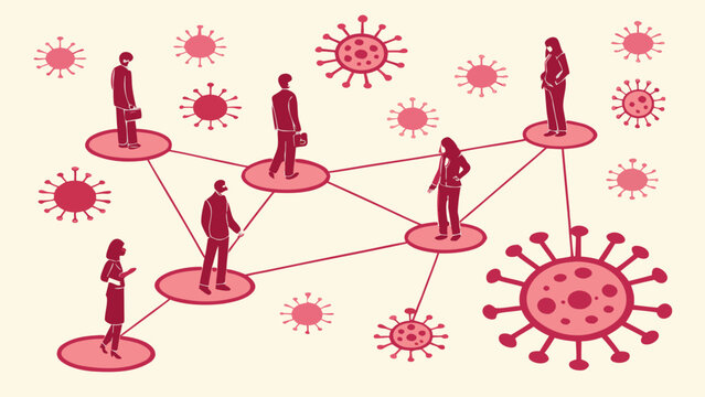 People connect while virus spreads globally outdoors quickly