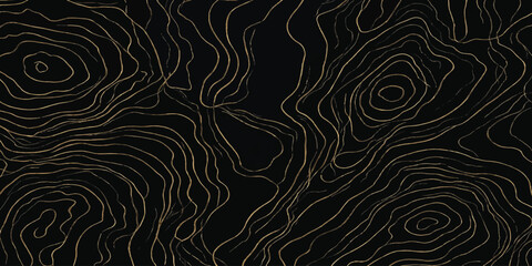 Modern gold topographic map lines abstract background with topographic abstract background cartography geography elevation navigation landscape minimalist illustration geometry visualizatio © MOHAMAD