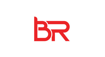 Monogram logo design combining letters B and R. © Denila