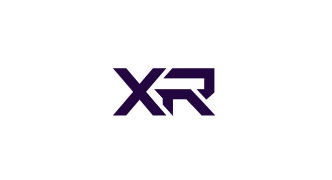 Modern XR lettermark logo with futuristic typography.