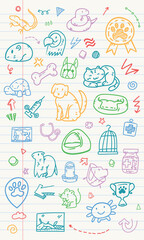 Obraz premium Vertical Aquatic Habitat and Exotic Reptile Wellness Lined Paper Wallpaper