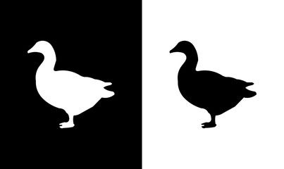 Fototapeta premium duck silhouette vector illustration, black silhouette of duck vector illustration, animal's silhouettes vector, illustration, art, design, vector, silhouettes, silhouette, symbol, icons, icon, logo, 