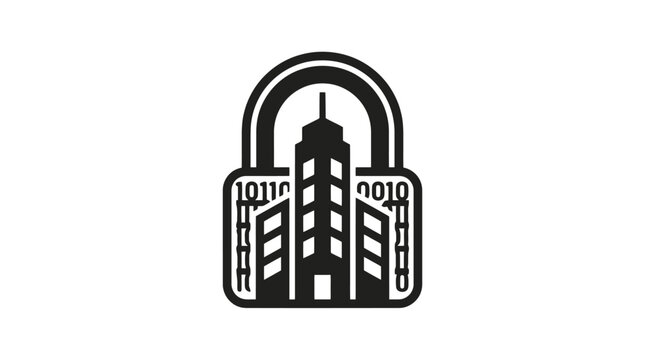 Cityscape lock with binary code security.