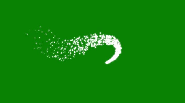 Magic sparkles and glitter line stars animation. magic glitter dust trail,  flat vector doodle stars, cartoon blinking motion,Twinkle stars line glitter sparkle,sparkle effect overlay on green screen.
