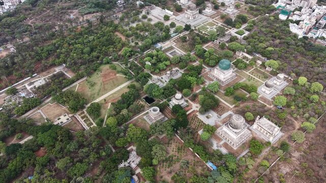 Aerial shot of play stadium in Hyderabad, India