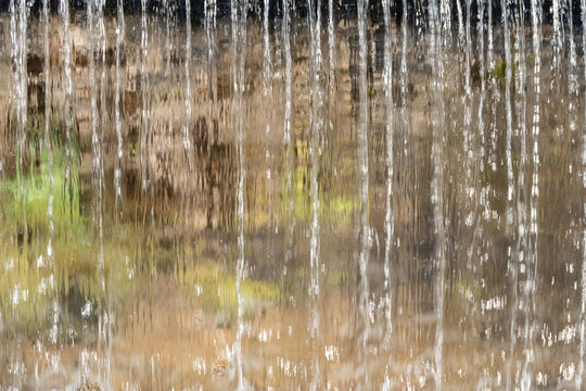 Waterfall detail in a rainforest in Brazil