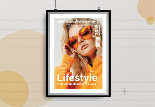 Lifestyle Fashion Magazine Cover Template