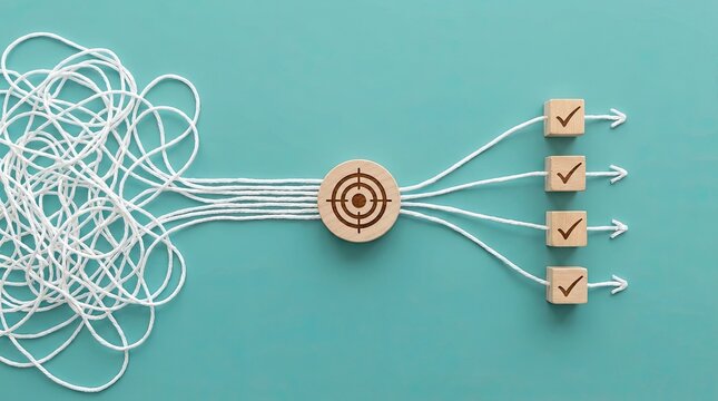 Business strategy untangling complexity to achieve clear goals and successful outcomes
