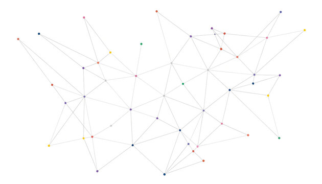 Abstract network connection background. Digital dots and lines representing data science.