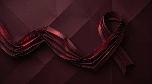 World AIDS Day 2026 abstract background design Abstract red and black wavy fabric texture with gradient background