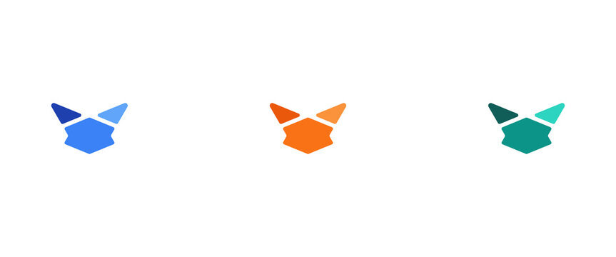 Abstract Geometric Fox Head Logo for Gaming and Tech Brand