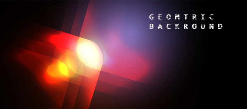 Dark background features vibrant abstract . Modern design suggests website header or banner. 