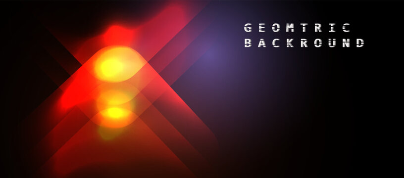 Dark background features vibrant abstract . Modern design suggests website header or banner. 