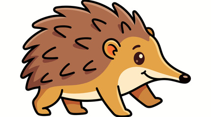 Cute cartoon hedgehog walking © MUKTARANI