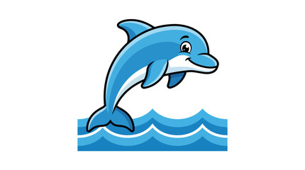 Smiling blue dolphin jumping out of water © MUKTARANI