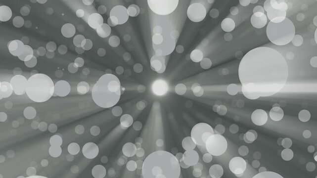  Grey Bokeh flare lights abstract background, defocused caustic photo effect with circle drifting particles for festive celebration, party and design