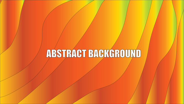 Abstract orange gradient background. Modern wavy lines pattern for creative design projects.