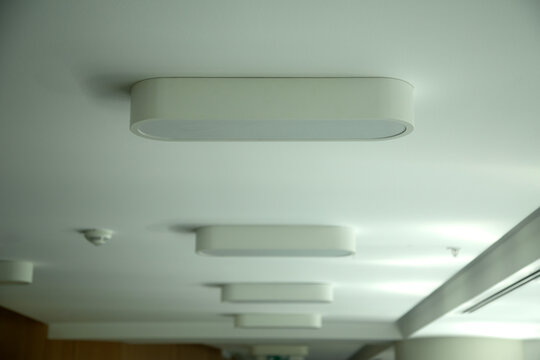 Office space with ceiling led light