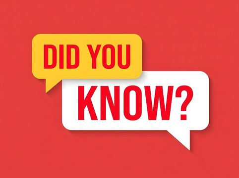Did you know fact concept speech bubble graphic design with question