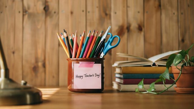 Teacher's day stationery books classroom appreciation